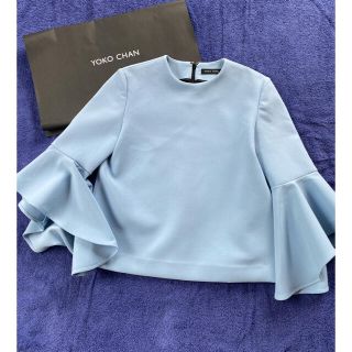 バーニーズニューヨーク(BARNEYS NEW YORK)のヨーコチャン　YOKO CHAN  完売　フレアースリーブブラウス　美品(カットソー(長袖/七分))