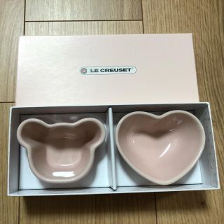 ルクルーゼ(LE CREUSET)のル・クルーゼ Le Creuset ベビー・ツイン・ラムカン（ベアー＆ハート） (離乳食器セット)