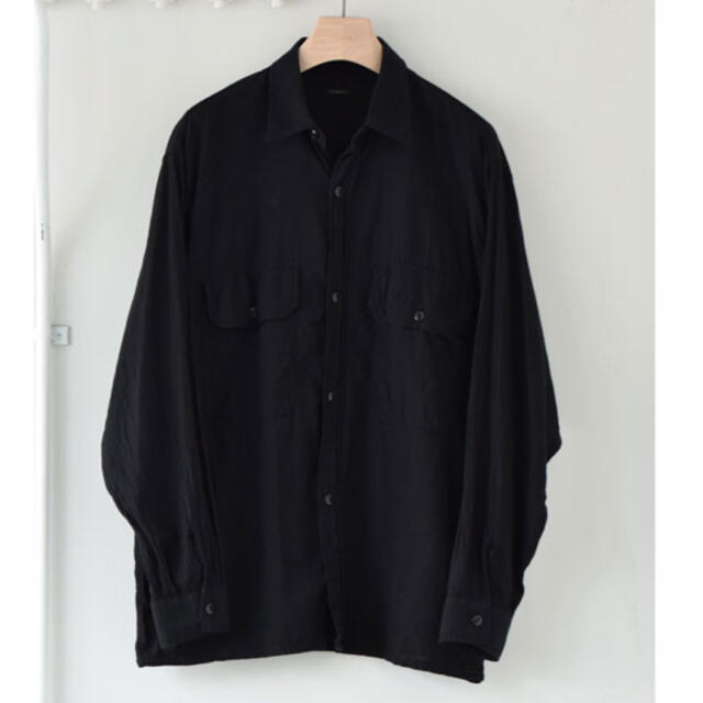 comoli 21SS ベタシャンCPOシャツ black サイズ3 - シャツ