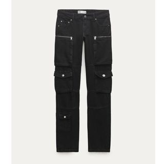 ザラ(ZARA)のZW COLLECTION SLIMFIT ミッドライズカーゴ　デニムパンツ(デニム/ジーンズ)