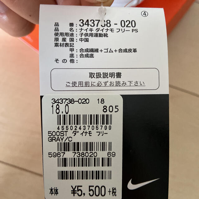 NIKE(ナイキ)のNIKE ナイキ ダイナモフリー　新品 キッズ/ベビー/マタニティのキッズ靴/シューズ(15cm~)(その他)の商品写真