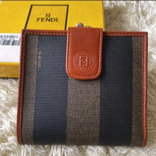 【希少】FENDI 折り財布　ペカン　がま口　ミニウォレット　ヴィンテージ