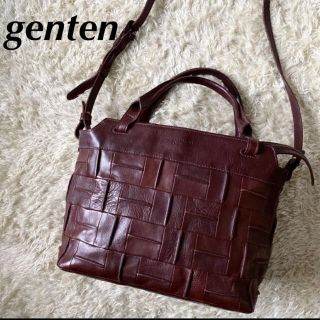 ゲンテン(genten)のゲンテン 2way ショルダーバッグ レンガ マトォーネ レザー ブラウン(ショルダーバッグ)