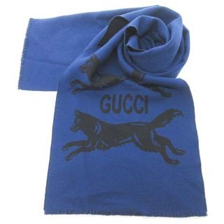 Gucci - グッチ GUCCI マフラー ストール ウール オオカミ 狼 ウルフ