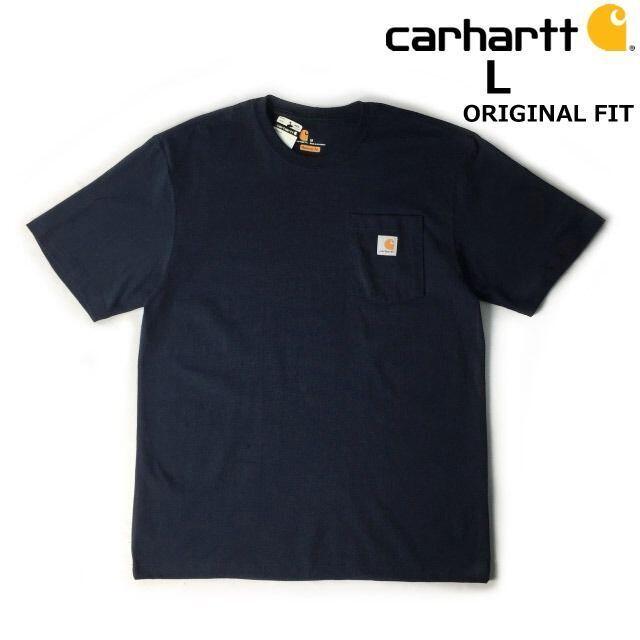 carhartt(カーハート)のカーハート 半袖 Tシャツ オリジナルフィット(L)紺181218 メンズのトップス(Tシャツ/カットソー(半袖/袖なし))の商品写真