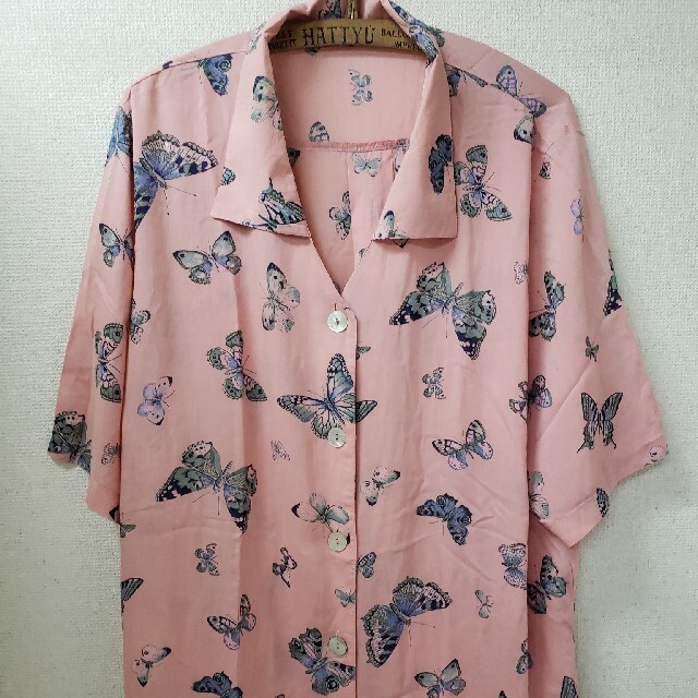 butterfly shirt 蝶々半袖シャツ　バタフライ　昆虫系