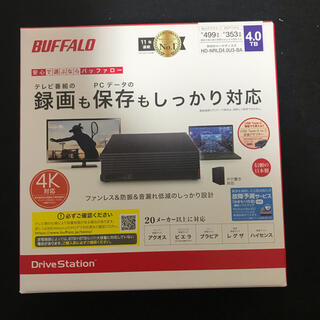 BUFFALO 外付けハードディスク HD-NRLD4.0U3-BA 4.0TB(PC周辺機器)