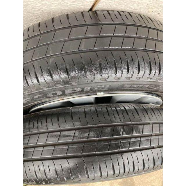 格安！155/65R14 ダイハツ 純正 鉄 ホイールカバー付き 4本 自動車/バイクの自動車(タイヤ・ホイールセット)の商品写真