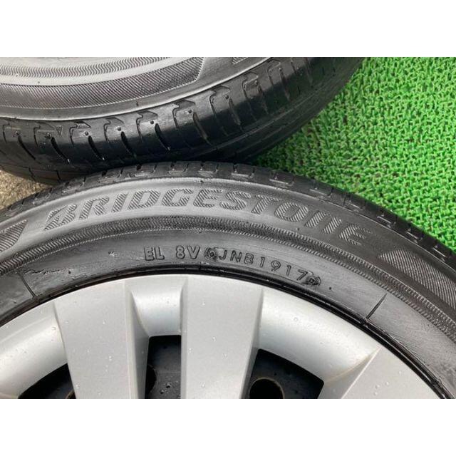 格安！155/65R14 ダイハツ 純正 鉄 ホイールカバー付き 4本 自動車/バイクの自動車(タイヤ・ホイールセット)の商品写真