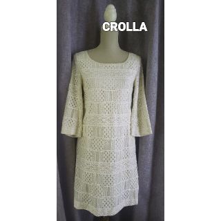 クローラ(CROLLA)の未使用品レベル　CROLLA   総レースの可愛いワンピース(ひざ丈ワンピース)