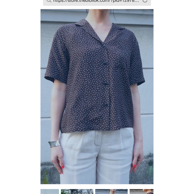 PHEENY(フィーニー)のPHEENY/フィーニー　Rayon dot シャツ レディースのトップス(シャツ/ブラウス(半袖/袖なし))の商品写真