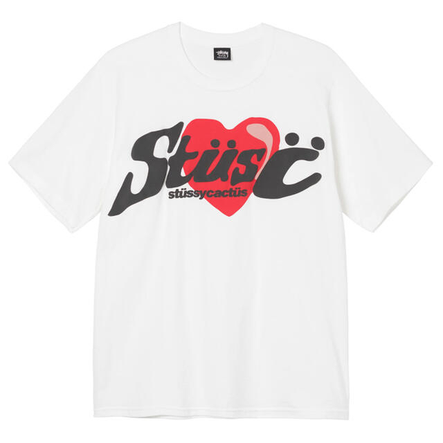 STUSSY(ステューシー)のStussy CACTUS HEART TEE WHITE  M メンズのトップス(Tシャツ/カットソー(半袖/袖なし))の商品写真