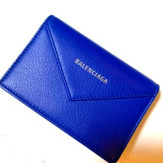 バレンシアガ(Balenciaga)の美品　バレンシアガ　名刺入れ　ロイヤルブルー　カードケース(名刺入れ/定期入れ)