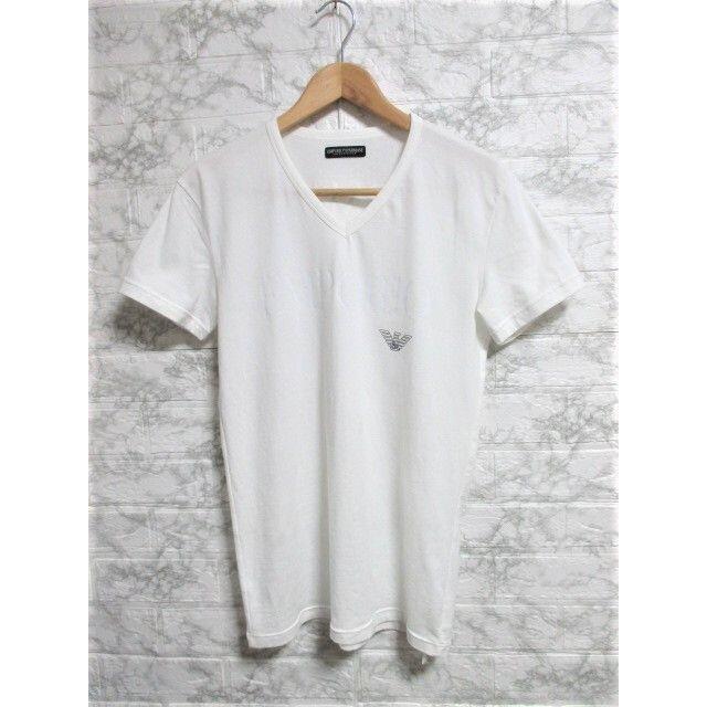 EMPORIO ARMANI - ☆エンポリオアルマーニ ロゴ Ｖネック Tシャツ/半袖/メンズ/L☆美品