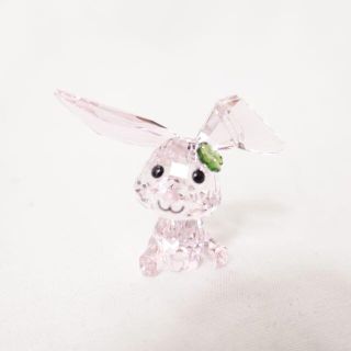 スワロフスキー(SWAROVSKI)のSwarovski　子ウサギのLUCKY　ピンク(置物)