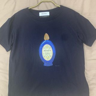 ミュベールワーク(MUVEIL WORK)の最終値下げ！美品☆ MUVEIL ミュベール Tシャツ 38 ネイビー 香水(Tシャツ(半袖/袖なし))