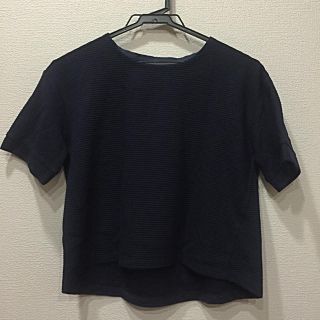 ローリーズファーム(LOWRYS FARM)の【美品】レプシム ネイビー トップス(カットソー(半袖/袖なし))