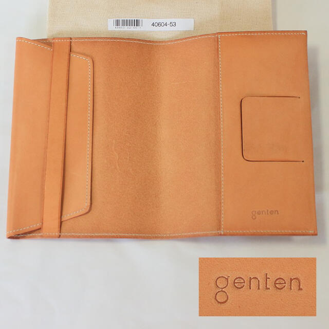 genten(ゲンテン)のgenten ゲンテン　カットワーク　ブックカバー　ヌメベージュ レディースのレディース その他(その他)の商品写真