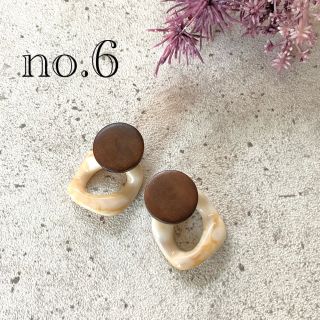 no.6 ピアス　アクセサリー　韓国 シンプル(ピアス)