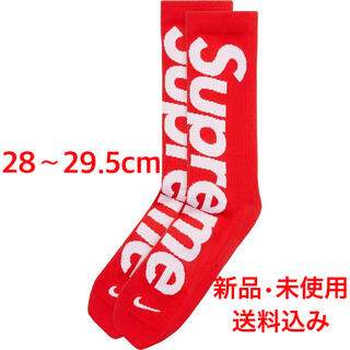 シュプリーム(Supreme)のSupreme × Nike Lightweight Crew Socks 赤(ソックス)