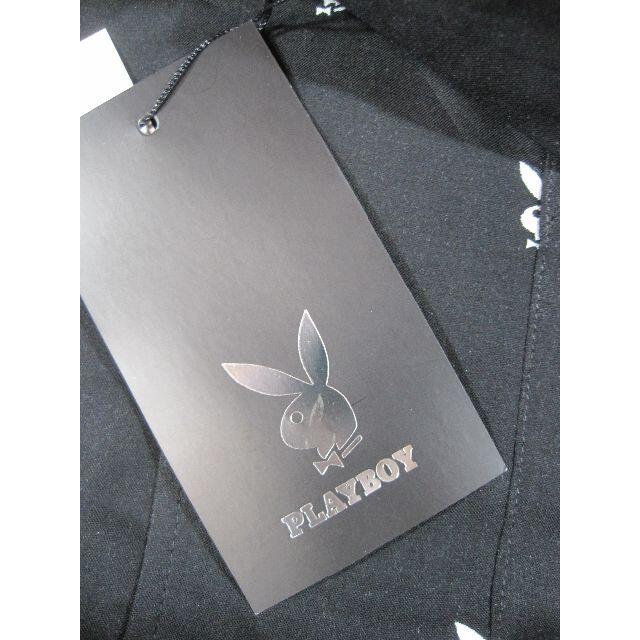 PLAYBOY(プレイボーイ)の新品　PLAYBOY　アロハシャツ　ラビットヘッド柄　黒　Lサイズ メンズのトップス(シャツ)の商品写真