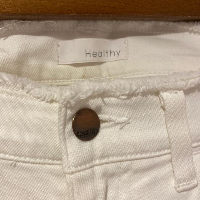 Healthy DENIM(ヘルシーデニム)のヘルシージーンズ　24 ホワイトデニム　クロップド レディースのパンツ(デニム/ジーンズ)の商品写真