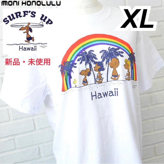 PEANUTS(ピーナッツ)のXL モニホノルル 日焼けスヌーピー  マキさん デザイン ハワイ限定 Tシャツ メンズのトップス(Tシャツ/カットソー(半袖/袖なし))の商品写真