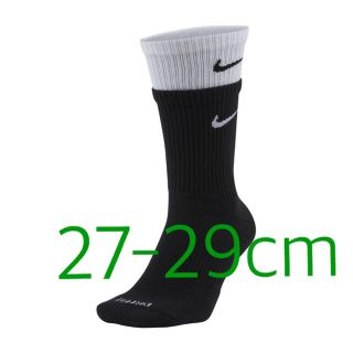 ナイキ(NIKE)のNIKE レイヤード ソックス socks 靴下 黒白 スニーカーソックス XL(ソックス)