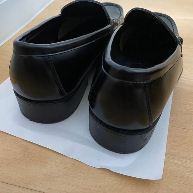 G.T. HAWKINS(ジーティーホーキンス)の【美品】24.5cm HAWKINSホーキンスレザーローファーメンズ革靴ブラック メンズの靴/シューズ(ドレス/ビジネス)の商品写真