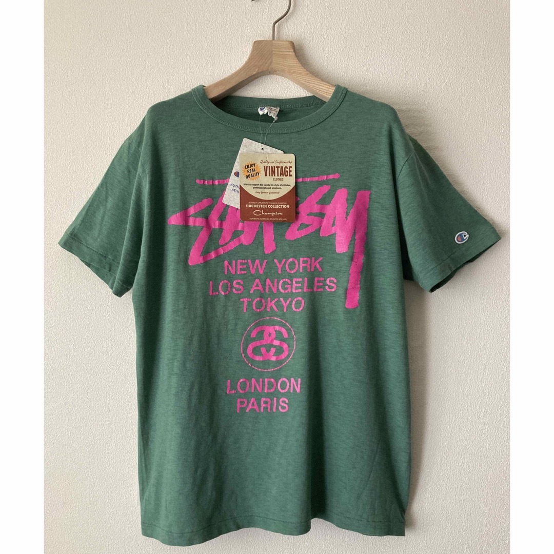 【新品】レア!Stussy×チャンピオン コラボTシャツ