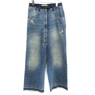 ゴールデングース(GOLDEN GOOSE)のゴールデングース デニムドロップパンツ ジーンズ ダメージ加工 XXS 青(デニム/ジーンズ)