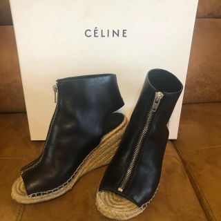 セリーヌ(celine)のセリーヌ ブーティーサンダル ショートブーツ エスパドリーユ ブラック(サンダル)