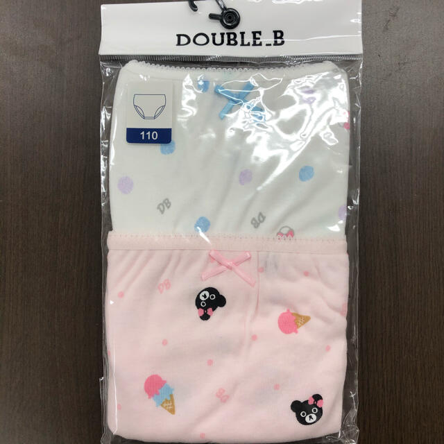 DOUBLE.B(ダブルビー)の(新品)ミキハウスダブルBショーツ110サイズ  キッズ/ベビー/マタニティのキッズ服女の子用(90cm~)(下着)の商品写真