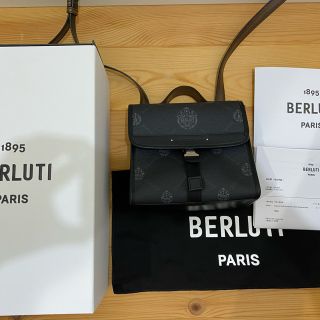 ベルルッティ(Berluti)のベルルッティ　リポーター スモール キャンバス＆レザー セカンドバッグ(ショルダーバッグ)