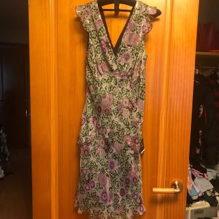 アナスイ(ANNA SUI)のアナスイ　ワンピース　シルク　ラメ入り(ひざ丈ワンピース)