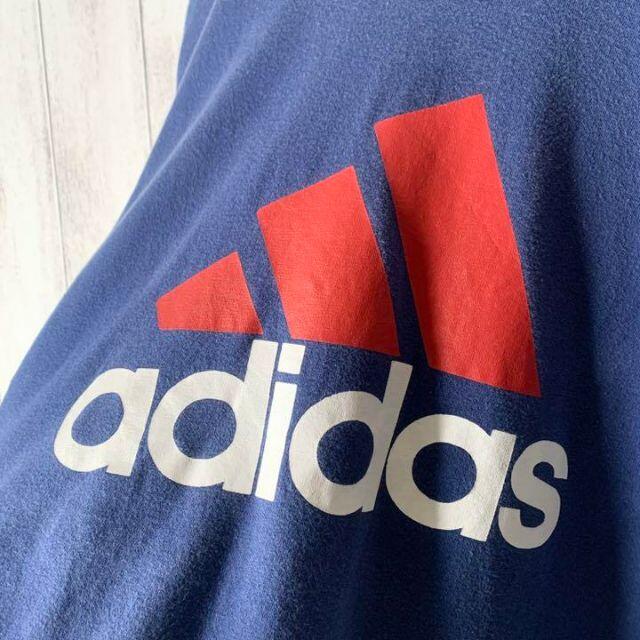 adidas(アディダス)の【フリーサイズ 90s】アディダス パフォーマンス ビッグロゴ Tシャツ 青. メンズのトップス(Tシャツ/カットソー(半袖/袖なし))の商品写真