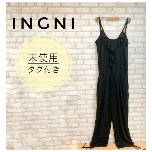 INGNI(イング)の【未使用】INGNI イング レディース オールインワン M 黒 ブラック レディースのパンツ(オールインワン)の商品写真