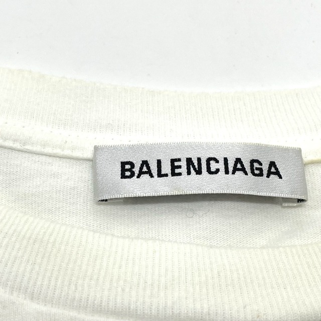 バレンシアガ BALENCIAGA リップスティック 583214 19AW ロゴ トップス 半袖Ｔシャツ コットン ホワイト