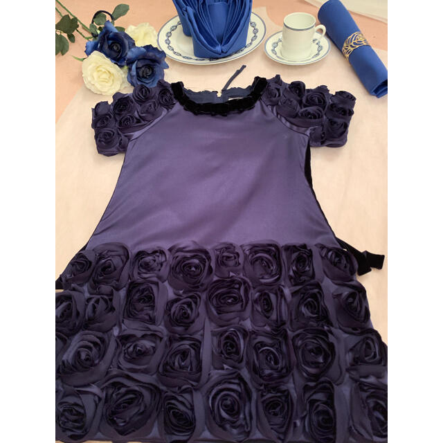 子供服　薔薇ワンピースPour ma Cherie2980キッズ服女の子用(90cm~)