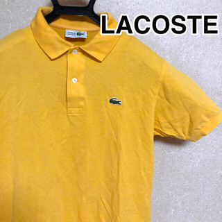 ラコステ(LACOSTE)のLACOSTE ラコステ 刺繍ロゴ ワンポイント イエロー ポロシャツ(ポロシャツ)