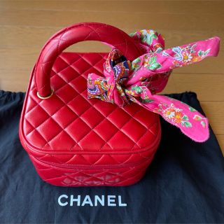 シャネル(CHANEL)のレア シャネル バニティバッグ 赤(その他)