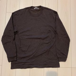 ユニクロ(UNIQLO)のユニクロ ユニクロU ロングTシャツ 長袖 ダークブラウン(Tシャツ/カットソー(七分/長袖))