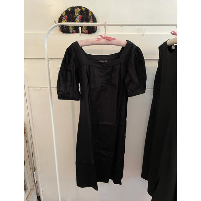 ひざ丈ワンピース agnes b. - agnes b. black onepiece.