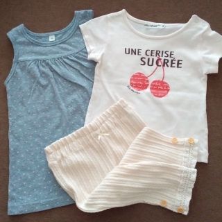 ベベ(BeBe)のBeBe Tシャツ MUJI チュニック レギンス スパッツ 女の子(Ｔシャツ)