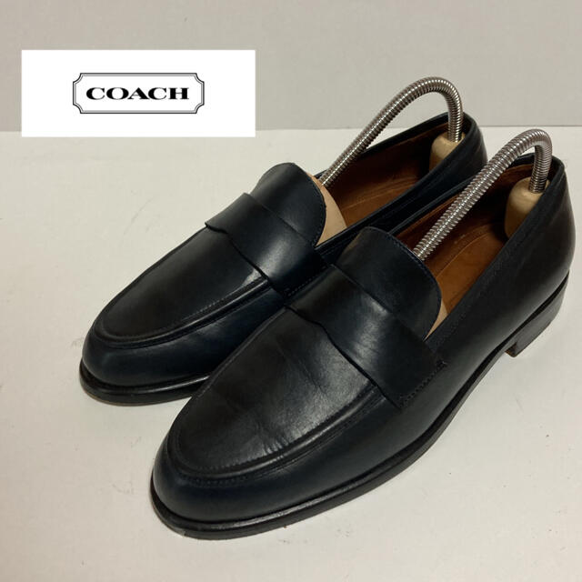 【made in ITALY】coach コーチ　コインローファー　本革　黒