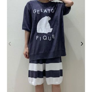 ジェラートピケ(gelato pique)のジェラートピケ  シロクマ　上下セット(ルームウェア)