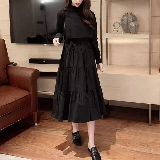 アシメ デザイン ワンピ ハロウィン 黒ドレス モード系にもフリーサイズの通販 By アイナナ ラクマ