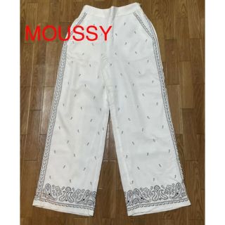 マウジー(moussy)の難あり　MOUSSY ワイドパンツ　ペイズリー　バンダナ柄　ロングパンツ(カジュアルパンツ)