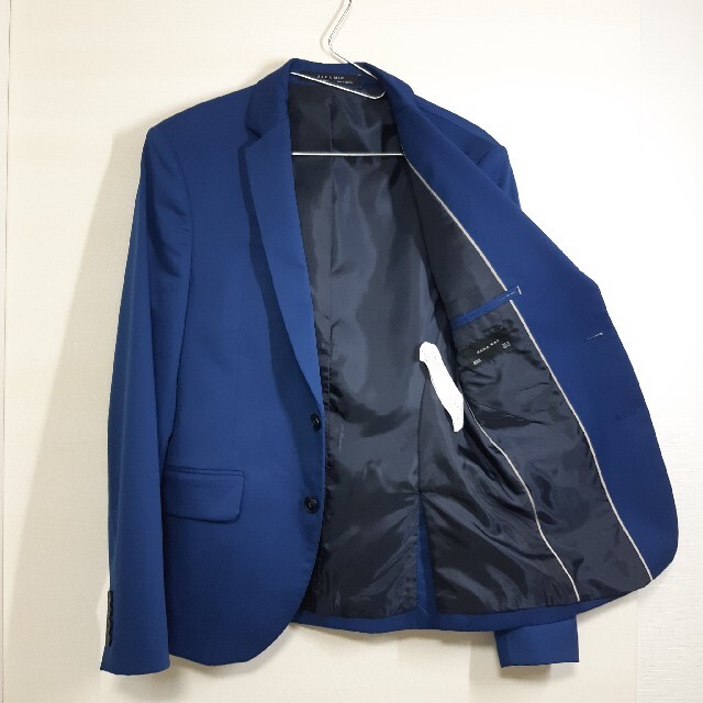 人気カラー】ZARA スーツ セットアップ 無地 ネイビー L相当-