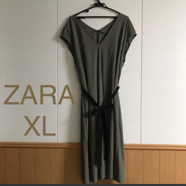 ZARA(ザラ)のZARA＊カーキロングワンピース レディースのワンピース(ロングワンピース/マキシワンピース)の商品写真